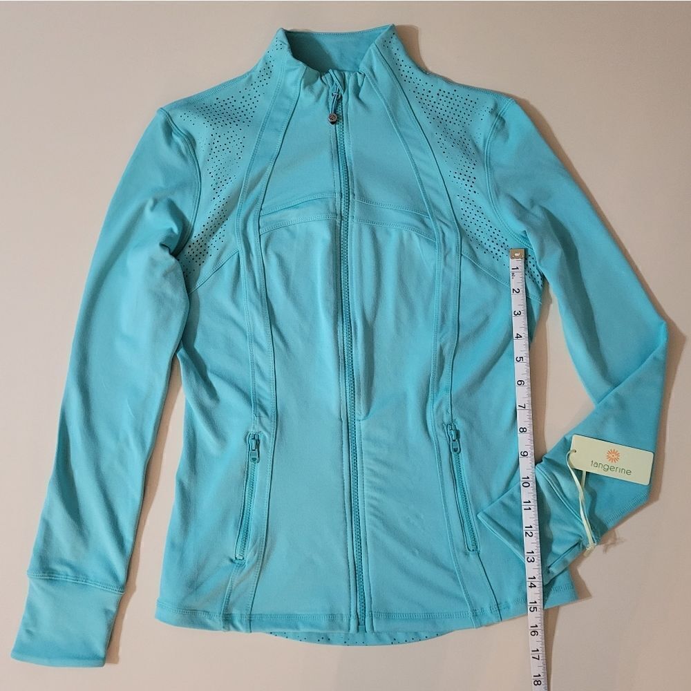 Tangerine Athleta Women's Aqua Mint Zippered Jacket - Picture 5 of 15